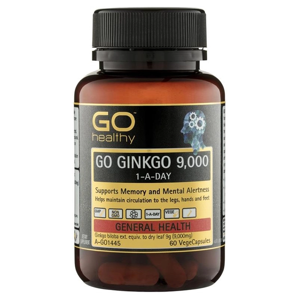 Bổ não Go Ginkgo 9000 Go Healthy Úc 60 viên