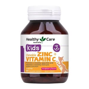 Viên nhai Kẽm Zinc + Vitamin C Healthy Care – Viên nhai tăng đề kháng cho bé