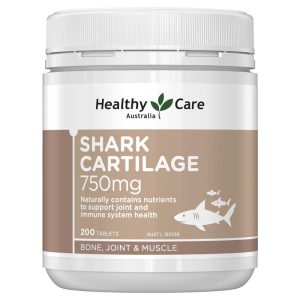 Sụn cá mập Úc Healthy Care Shark Cartilage 750mg 200 viên