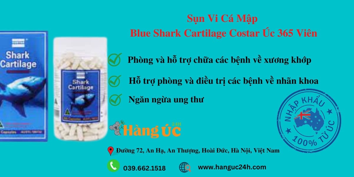 Tác dụng sụn vi cá mập Costar Úc 