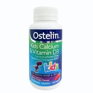 Canxi và Vitamin D3 Ostelin kid 90 viên – Bổ sung Canxi và Vitamin D3 cho bé